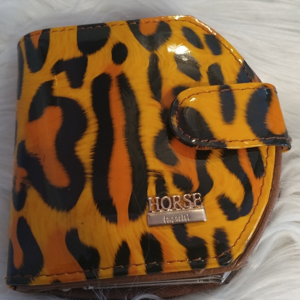 Ladies Patent Leather Imperial Horse Wallet Purse